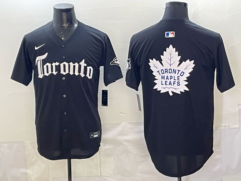 Men 2026 Toronto Blue Jays Blank Black 5th generation Joint Name Nike MLB Jersey style 06